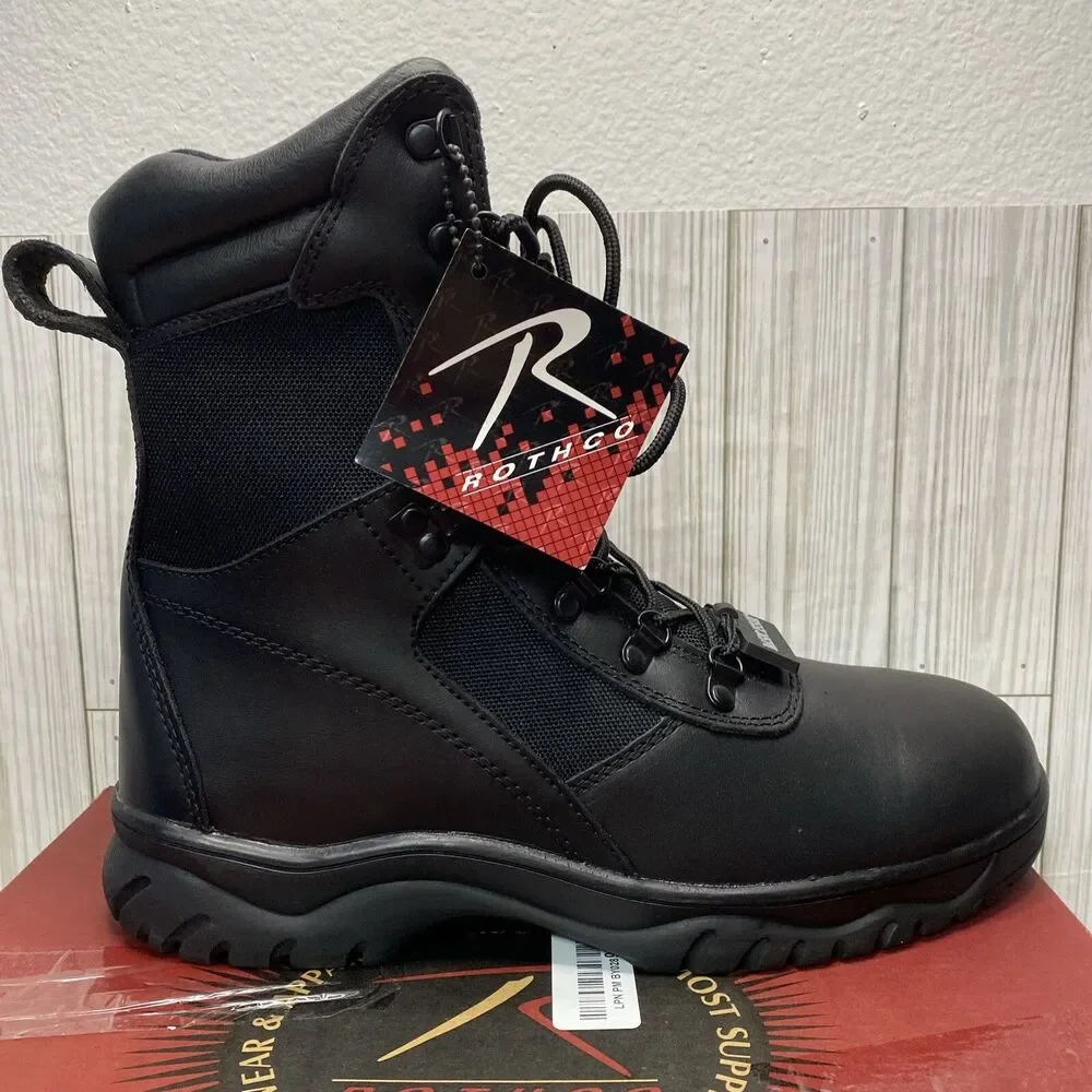 Rothco Mens Military Forced Entry Side Zip Tactical Boots Sz 13 5053 Black